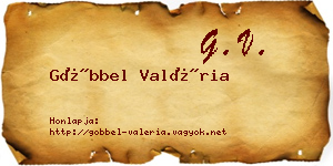 Göbbel Valéria névjegykártya