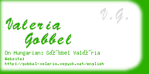valeria gobbel business card